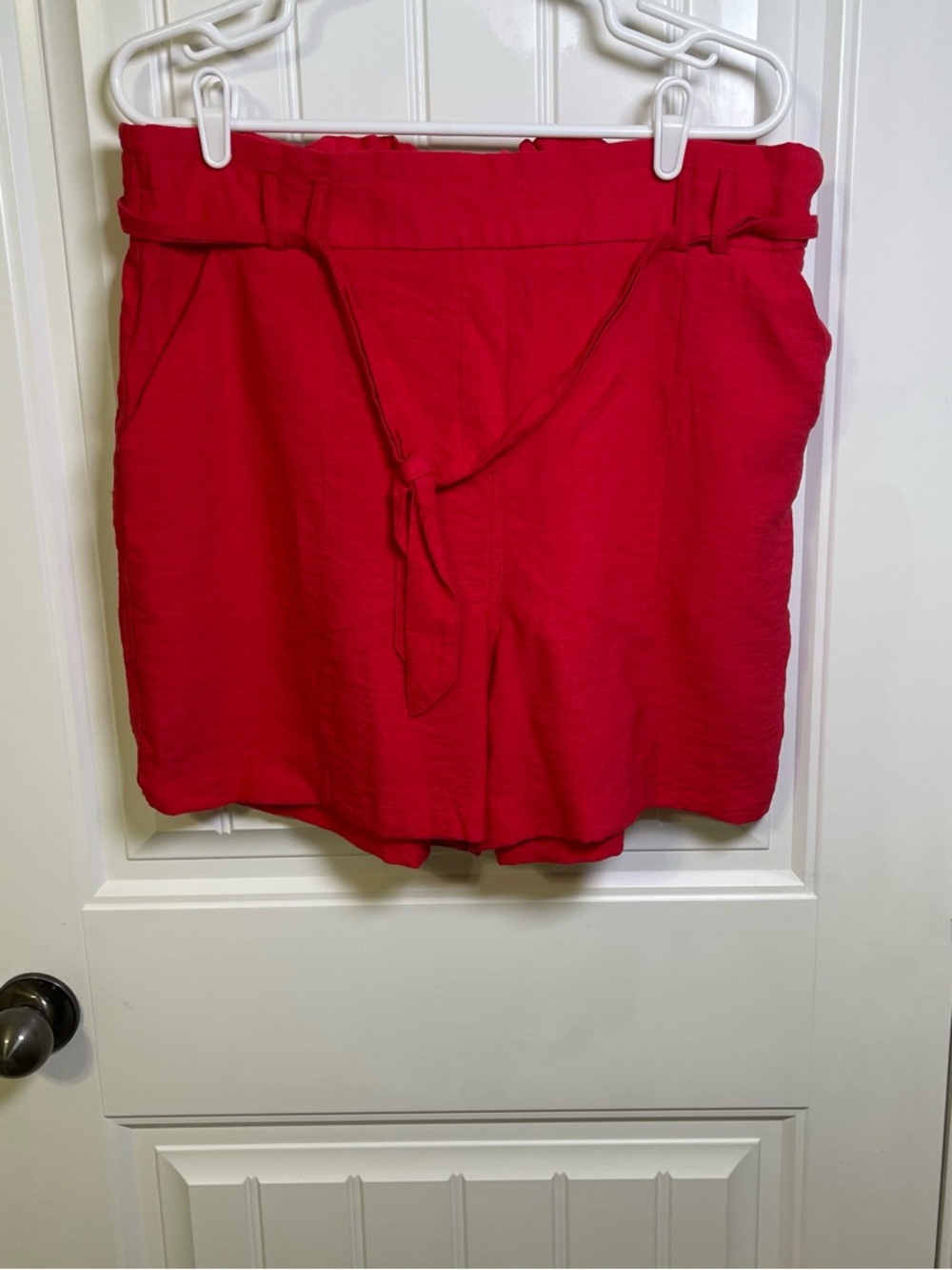 Maurices Women’s XXL Blazer and XL Paper Bag Shorts Watermelon Pink Red Suit Set - Picture 2 of 15